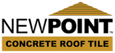 Newpoint Concrete Roof Tile logo featuring a roofline graphic above the brand name.