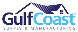 GulfCoast Supply & Manufacturing logo with a house roof graphic, roofing solutions.